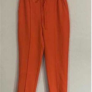 Nine West Bright Orange Drawstring Trousers